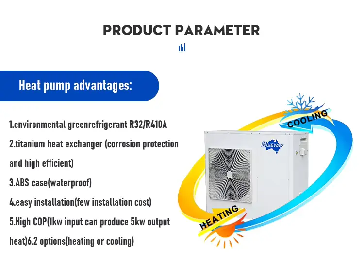 Hot Popular Commercial Electric 380v 65kw Warm Water Pool Heat Pump